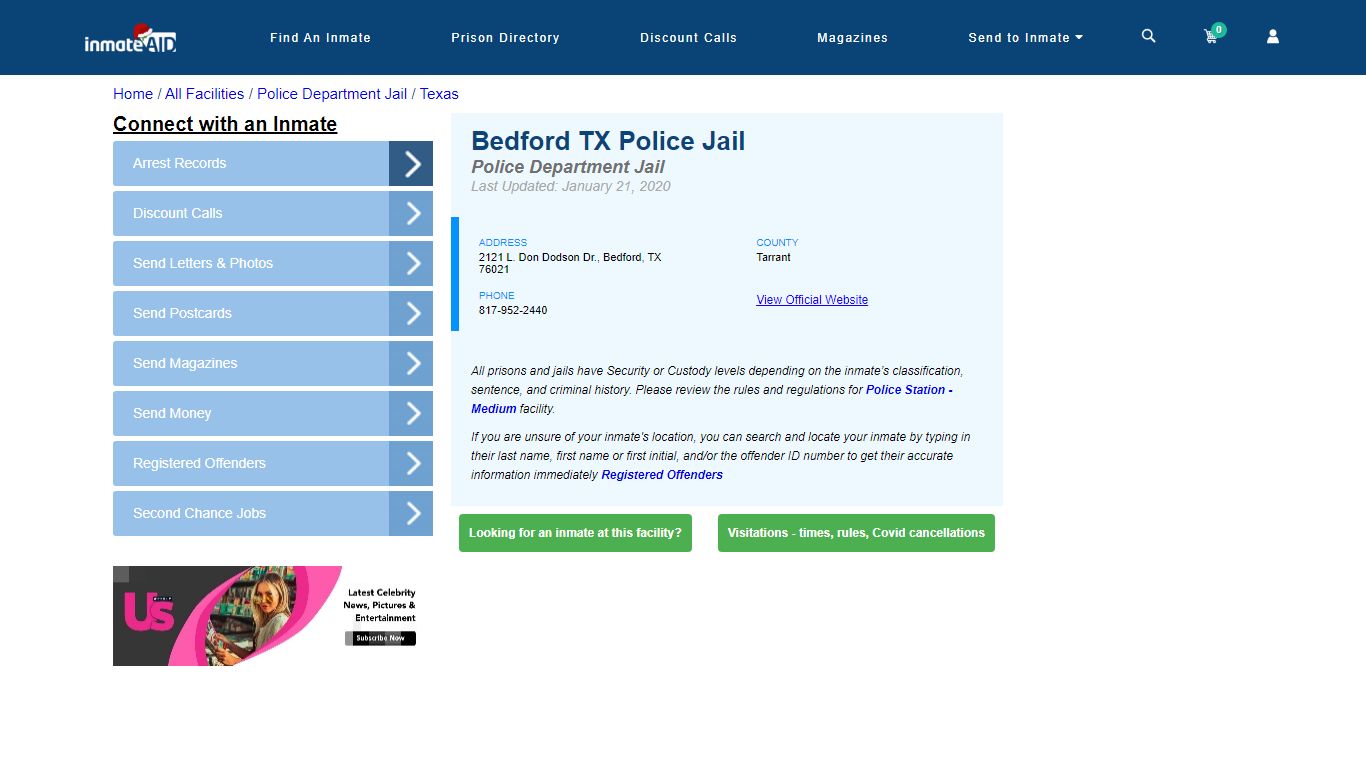 Bedford TX Police Jail & Inmate Search - Bedford, TX